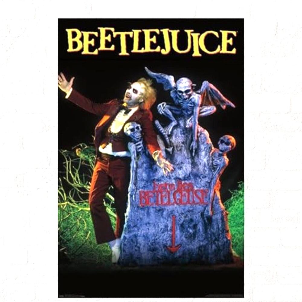 New Sealed Beetlejuice Grave Poster 23" X 34" Wall Art Print Original Movie